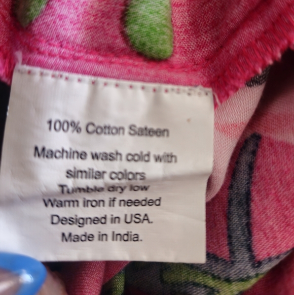 Jaye's Studio Pink Floral Sateen Pajama Set Size L - Picture 6 of 6